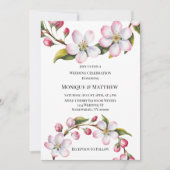 Invitation Apple Cherry Blossom Wedding Celebration  (Devant)