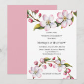 Invitation Apple Cherry Blossom Wedding Celebration  (Devant / Derrière)
