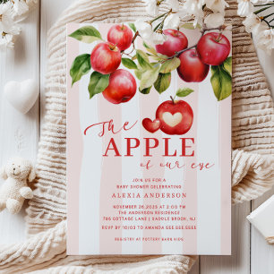 Invitation Apple De Notre Baby shower Oeil