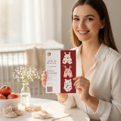 Invitation Apple de notre oeil aquarelle moderne code QR