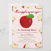 Invitation Apple de notre oeil premier anniversaire (Devant)
