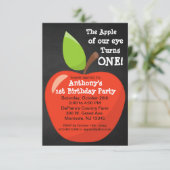 Invitation Apple de notre premier anniversaire (Debout devant)