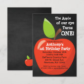 Invitation Apple de notre premier anniversaire (Devant / Derrière)