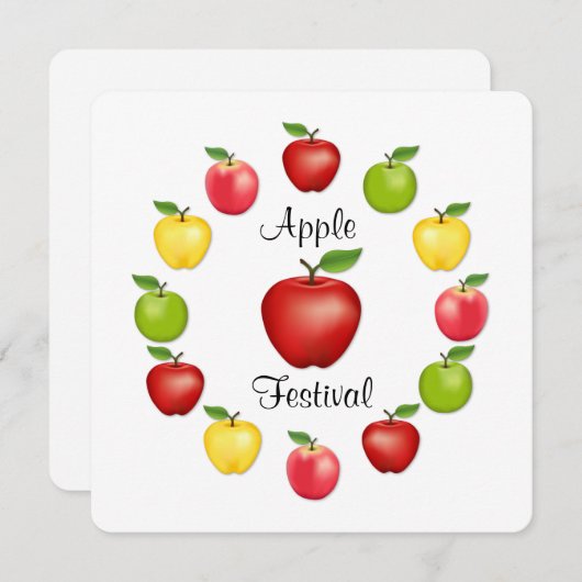 Invitation Apple Festival (Devant / Derrière)