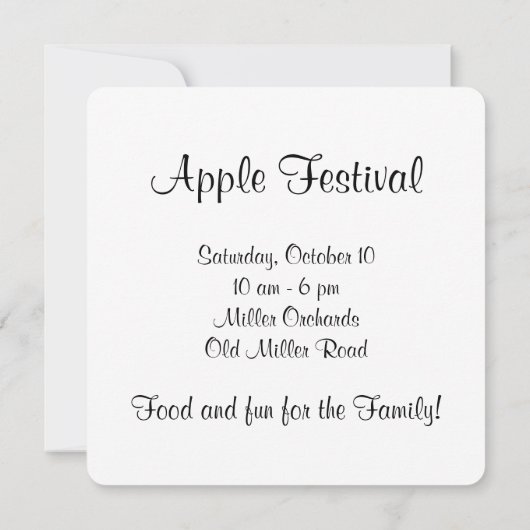 Invitation Apple Festival (Dos)
