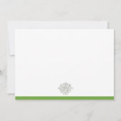 Invitation Apple Green Classic Mariage damassé (Dos)
