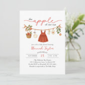 Invitation Apple of Our Eye Baby Shower (Debout devant)