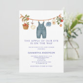 Invitation Apple of Our Eye Boy Baby Shower (Debout devant)