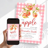 Invitation Apple of Our Eye Gingham Baby Shower