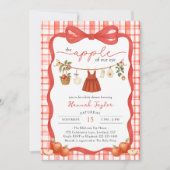 Invitation Apple of Our Eye Girl Baby Shower (Devant)