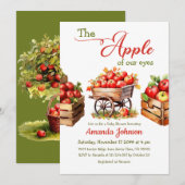Invitation Apple of Our Eyes Fall Fresh Market Baby shower (Devant / Derrière)