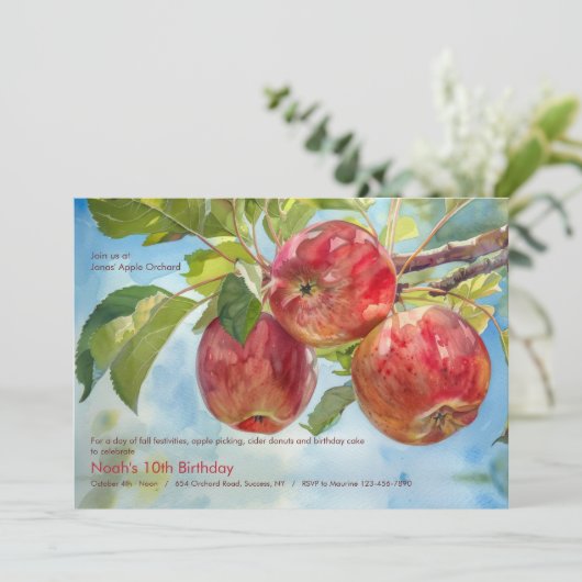 Invitation Apple Orchard (Debout devant)