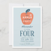 Invitation Apple Picking Boy Blue Anniversaire (Devant)