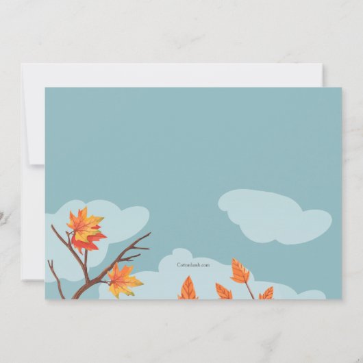 Invitation Apple Picking Fox Anniversaire (Dos)