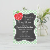Invitation Apple sur Celadon Green Pois (Debout devant)