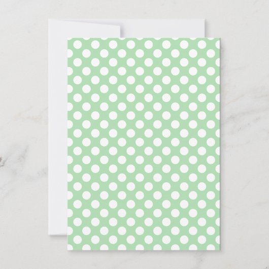 Invitation Apple sur Celadon Green Pois (Dos)