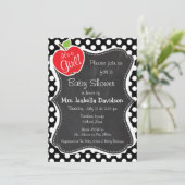 Invitation Apple sur les Pois noirs et blancs (Debout devant)