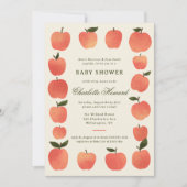 Invitation Apple Theme Fall Harvest Baby Shower (Devant)