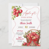 Invitation Apple Theme Red Gingham Bridal Shower (Devant)