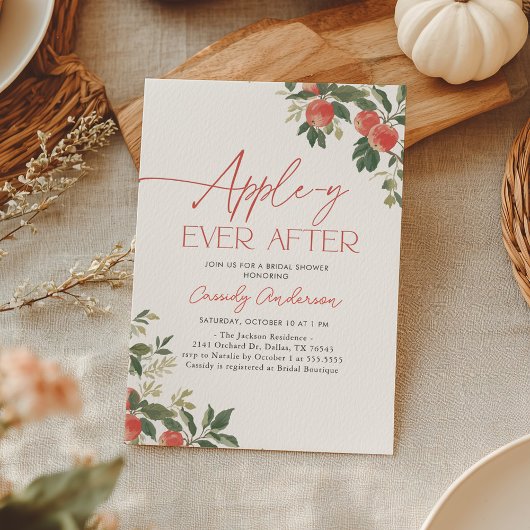 Invitation Apple-y Ever After Apple Bridal Shower