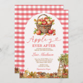 Invitation Apple-y Ever After Orchard Red Plaid Bridal Shower (Devant / Derrière)