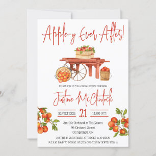 Invitation Apple-y toujours après ! Fête des mariées à thème 