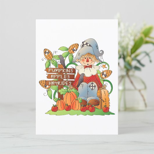 Invitation Apples citrouille Hayrides