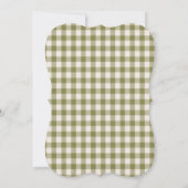 Invitation Appley Ever After Fête de Mariage Gingham Automne (Dos)