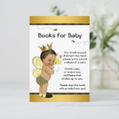 Invitation Apporter Un Livre Ethnic Boy Baby shower Inserts (Debout devant)