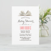 Invitation Apportez un Baby shower de demande de livre (Debout devant)