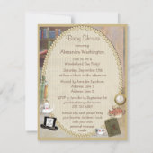 Invitation Apportez un livre Alice dans le baby shower du (Dos)