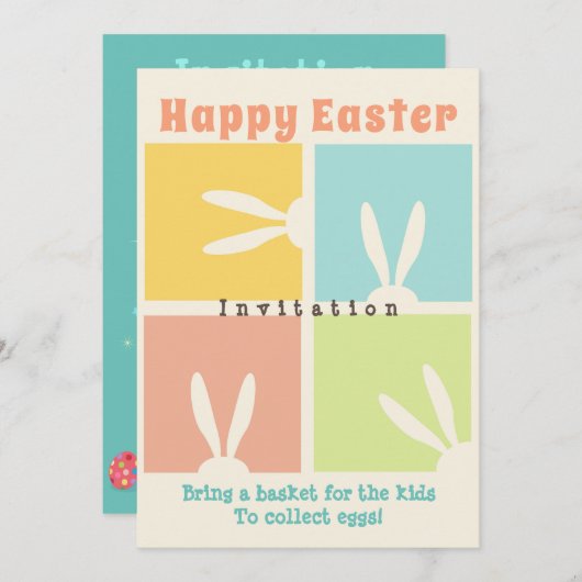 Invitation Apportez un panier pour les enfants Pour collecter (Devant / Derrière)