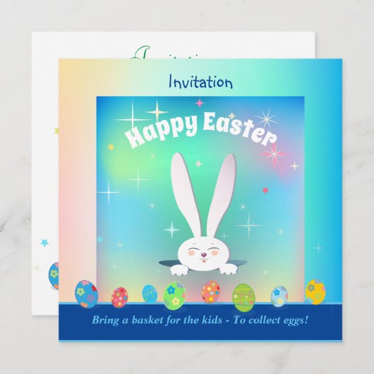 Invitation Apportez un panier pour les enfants Pour collecter (Devant / Derrière)