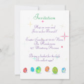 Invitation Apportez un panier pour les enfants Pour ramasser (Dos)