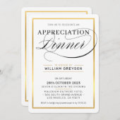 Invitation APPRÉCIATION DE L'ENTREPRISE DÎNER entreprise mode (Devant / Derrière)