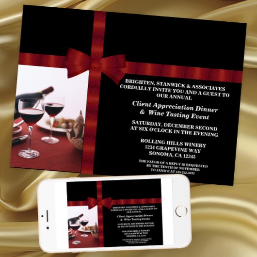 Invitation Appréciation des clients d'événement d'entreprise