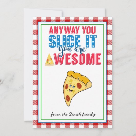 Invitation appréciation du professeur pizza cadeau enseignant (Devant)