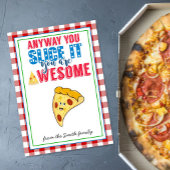 Invitation appréciation du professeur pizza cadeau enseignant