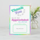 Invitation Appréciation Merci Titulaire de carte-cadeau (Debout devant)