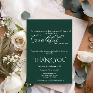 Invitation Appréciation minimaliste des écritures émeraude et