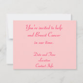 Invitation Appui de cancer du sein (Dos)