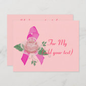 Invitation Appui de cancer du sein (Devant / Derrière)