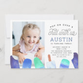 Invitation Appuyer sur | Photo Popsicle Anniversaire de enfan (Devant)