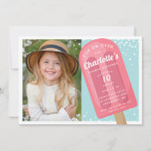 Invitation Appuyer sur | Popsicle Summer Anniversaire de enfa (Devant)