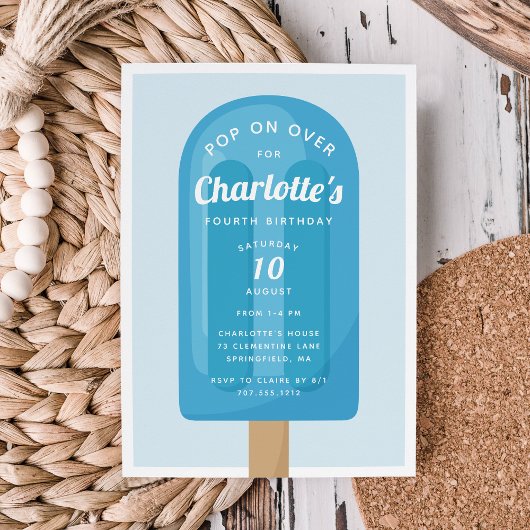Invitation Appuyer sur | Popsicle Summer Anniversaire de enfa