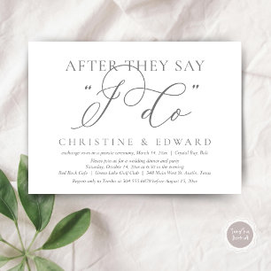 Invitation Après Avoir Dit Que Je Le Fais, Dîner Mariage Elop