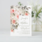 Invitation Après avoir épousé l'aquarelle de brunch (Debout devant)