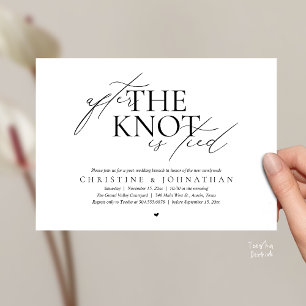 Invitation Après avoir noué le nœud, brunch d'après-mariage e