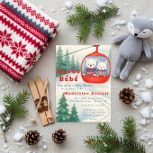 Invitation Après Bébé animaux de la forêt enneigée shower de 