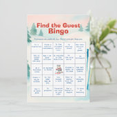 Invitation Après Bébé Find The Guest Bingo Card (Debout devant)